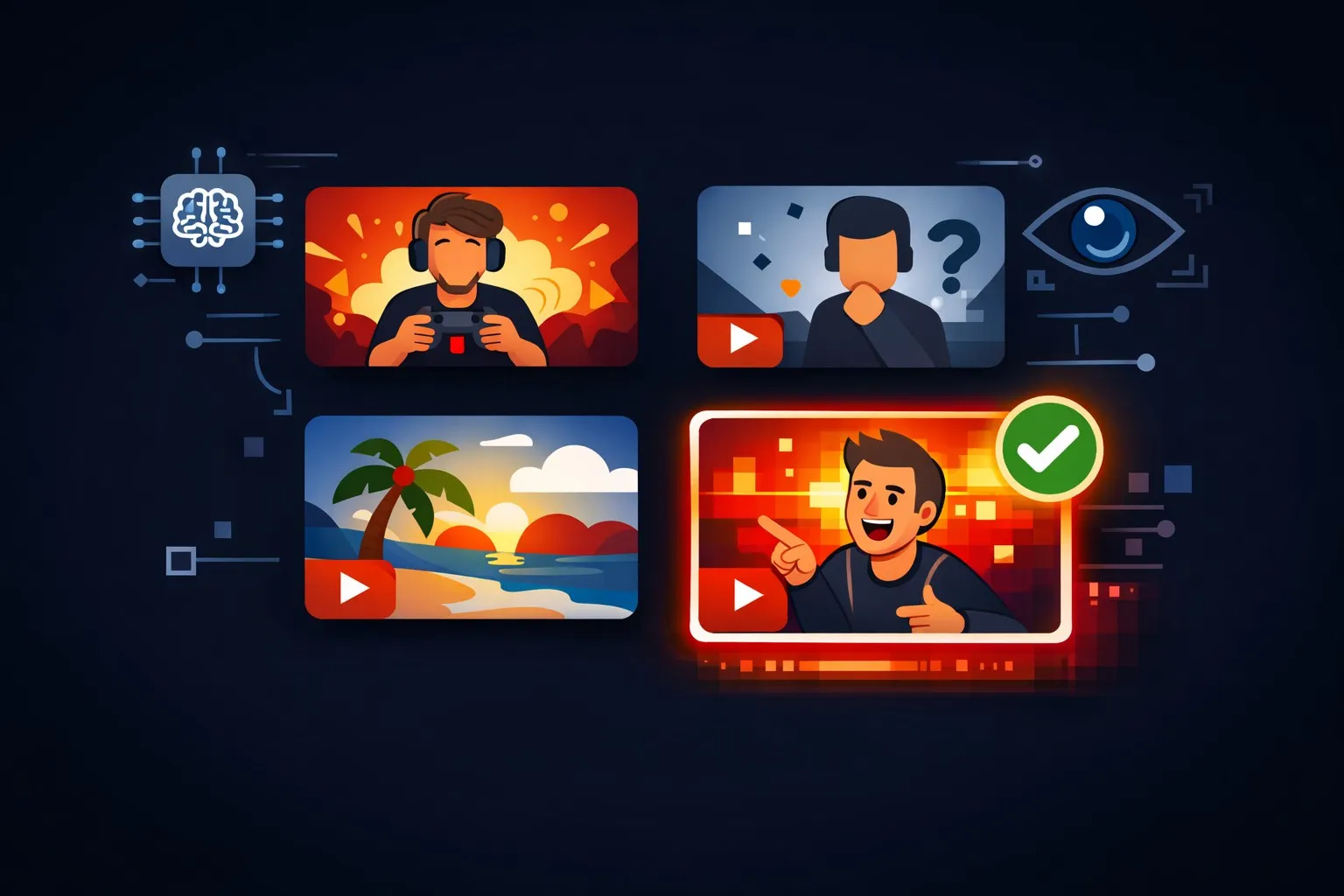 YouTube API showing AI-assisted thumbnail and hook optimization for creator workflows